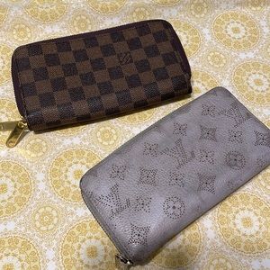 Damier zip around wallet